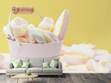 Laden Sie das Bild in den Galerie-Viewer, Fototapete Marshmallow im Eimer