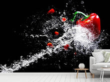 Laden Sie das Bild in den Galerie-Viewer, Fototapete Paprika Splash XL