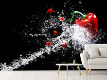 Laden Sie das Bild in den Galerie-Viewer, Fototapete Paprika Splash XL