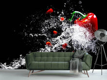 Laden Sie das Bild in den Galerie-Viewer, Fototapete Paprika Splash XL