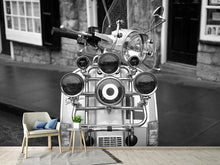 Laden Sie das Bild in den Galerie-Viewer, Fototapete Retro Motorroller