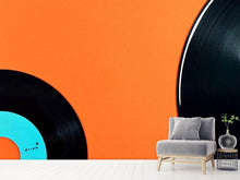 Laden Sie das Bild in den Galerie-Viewer, Fototapete Retro Schallplatten Motiv