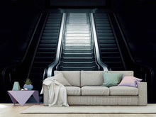 Laden Sie das Bild in den Galerie-Viewer, Fototapete Rolltreppe in der Dunkelheit