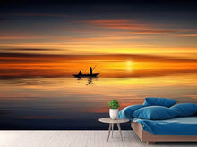 Laden Sie das Bild in den Galerie-Viewer, Fototapete Romantischer Sonnenuntergang auf dem Meer