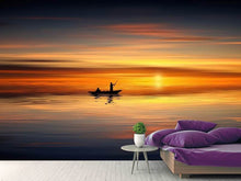Laden Sie das Bild in den Galerie-Viewer, Fototapete Romantischer Sonnenuntergang auf dem Meer