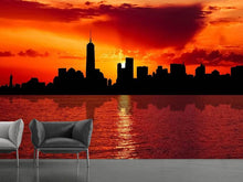 Laden Sie das Bild in den Galerie-Viewer, Fototapete Skyline NYC  in der Abenddämmerung