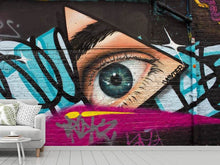 Laden Sie das Bild in den Galerie-Viewer, Fototapete Street Art Das Auge