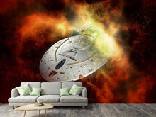 Laden Sie das Bild in den Galerie-Viewer, Fototapete Ufo im All
