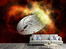 Laden Sie das Bild in den Galerie-Viewer, Fototapete Ufo im All