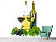 Laden Sie das Bild in den Galerie-Viewer, Fototapete Weisswein und Rotwein