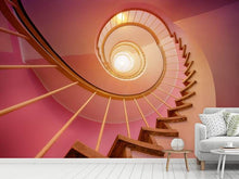 Laden Sie das Bild in den Galerie-Viewer, Fototapete Wendeltreppe in pink