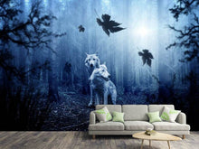 Laden Sie das Bild in den Galerie-Viewer, Fototapete Wolfs Paar