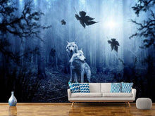 Laden Sie das Bild in den Galerie-Viewer, Fototapete Wolfs Paar