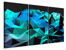 Laden Sie das Bild in den Galerie-Viewer, Leinwandbild 3-teilig 3D-Diamonds