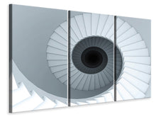 Laden Sie das Bild in den Galerie-Viewer, Leinwandbild 3-teilig 3D Wendeltreppe