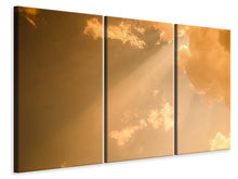 Laden Sie das Bild in den Galerie-Viewer, Leinwandbild 3-teilig Abendhimmel