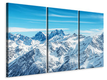 Laden Sie das Bild in den Galerie-Viewer, Leinwandbild 3-teilig Alpenpanorama