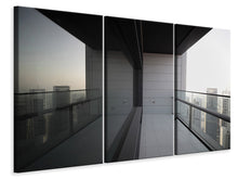 Laden Sie das Bild in den Galerie-Viewer, Leinwandbild 3-teilig Balkon in Dubai