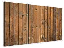 Laden Sie das Bild in den Galerie-Viewer, Leinwandbild 3-teilig Bretterwand