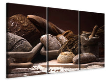 Laden Sie das Bild in den Galerie-Viewer, Leinwandbild 3-teilig Brotbäckerei