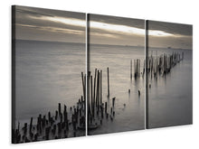 Laden Sie das Bild in den Galerie-Viewer, Leinwandbild 3-teilig Das Meer und die Träne