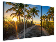 Laden Sie das Bild in den Galerie-Viewer, Leinwandbild 3-teilig Das Strandhaus