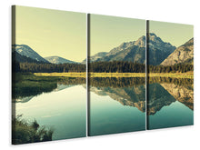 Laden Sie das Bild in den Galerie-Viewer, Leinwandbild 3-teilig Der Bergsee