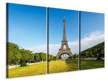 Laden Sie das Bild in den Galerie-Viewer, Leinwandbild 3-teilig Der Eiffelturm in Paris