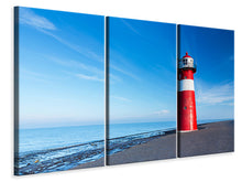 Laden Sie das Bild in den Galerie-Viewer, Leinwandbild 3-teilig Der Leuchtturm