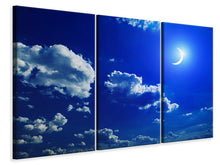 Laden Sie das Bild in den Galerie-Viewer, Leinwandbild 3-teilig Der Mond