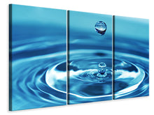Laden Sie das Bild in den Galerie-Viewer, Leinwandbild 3-teilig Der Wassertropfen