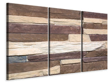 Laden Sie das Bild in den Galerie-Viewer, Leinwandbild 3-teilig Designer-Mauer