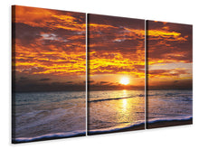 Laden Sie das Bild in den Galerie-Viewer, Leinwandbild 3-teilig Entspannung am Meer