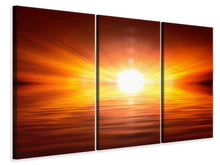 Laden Sie das Bild in den Galerie-Viewer, Leinwandbild 3-teilig Glühender Sonnenuntergang