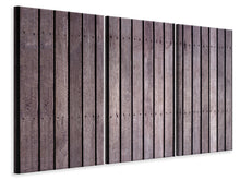 Laden Sie das Bild in den Galerie-Viewer, Leinwandbild 3-teilig Holzwand