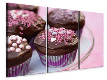Laden Sie das Bild in den Galerie-Viewer, Leinwandbild 3-teilig Muffins