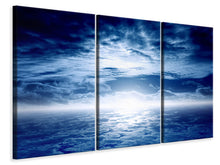 Laden Sie das Bild in den Galerie-Viewer, Leinwandbild 3-teilig Mystischer Himmel
