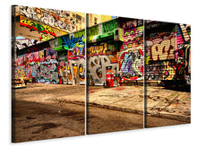 Laden Sie das Bild in den Galerie-Viewer, Leinwandbild 3-teilig NY Graffiti