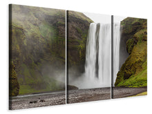 Laden Sie das Bild in den Galerie-Viewer, Leinwandbild 3-teilig Skogafoss