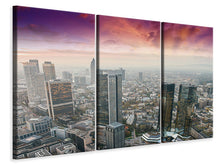 Laden Sie das Bild in den Galerie-Viewer, Leinwandbild 3-teilig Skyline Penthouse in New York