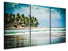 Laden Sie das Bild in den Galerie-Viewer, Leinwandbild 3-teilig The Beach