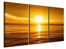 Laden Sie das Bild in den Galerie-Viewer, Leinwandbild 3-teilig Traumhafter Sonnenuntergang
