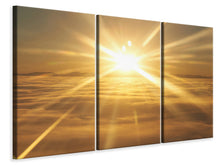Laden Sie das Bild in den Galerie-Viewer, Leinwandbild 3-teilig Über dem Wolkenmeer