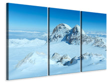 Laden Sie das Bild in den Galerie-Viewer, Leinwandbild 3-teilig Über den Wolken