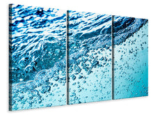 Laden Sie das Bild in den Galerie-Viewer, Leinwandbild 3-teilig Wasser in Bewegung