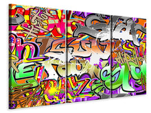 Laden Sie das Bild in den Galerie-Viewer, Leinwandbild 3-teilig Writings
