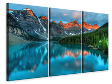 Laden Sie das Bild in den Galerie-Viewer, Leinwandbild 3-teilig Alberta Kanada