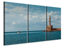 Laden Sie das Bild in den Galerie-Viewer, Leinwandbild 3-teilig Alter Leuchtturm