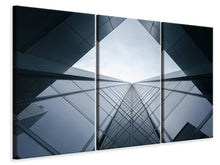 Laden Sie das Bild in den Galerie-Viewer, Leinwandbild 3-teilig Architektur aus Glas
