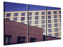 Laden Sie das Bild in den Galerie-Viewer, Leinwandbild 3-teilig Architektur Gebäude